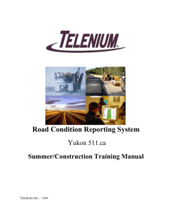 Road Condition Reporting System