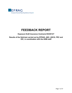 FRC, EFRAG, ANC, ASCG and OIC Feedback Report ED Insurance