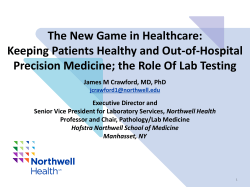 The New Game in Healthcare