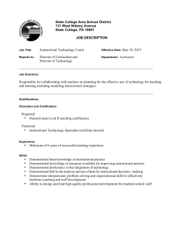 Instructional Technology Coach May 2015