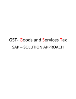 solution approach in sap for gst
