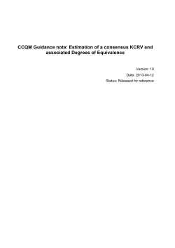 CCQM Guidance note: Estimation of a consensus KCRV and