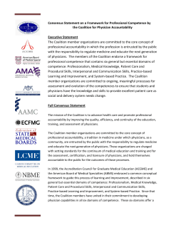 Consensus Statement on a Framework for Professional