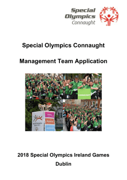 2018 SPECIAL OLYMPICS CONNAUGHT MANAGEMENT TEAM