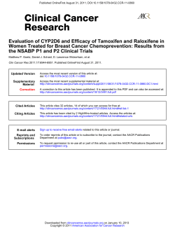 the NSABP P1 and P2 Clinical Trials Women Treated for Breast