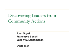 Discovering Leaders from Community Actions