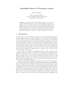 Admissible Moves in Two-player Games