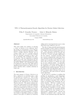 TFS: A Thermodynamical Search Algorithm for Feature Subset