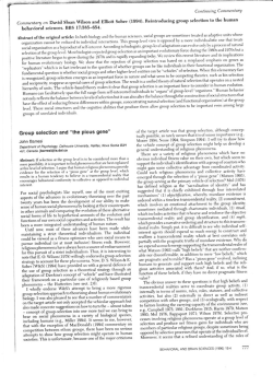 Group selection and "the pious gene"