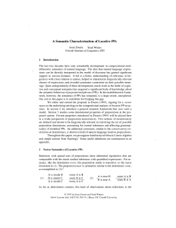 A Semantic Characterization of Locative PPs