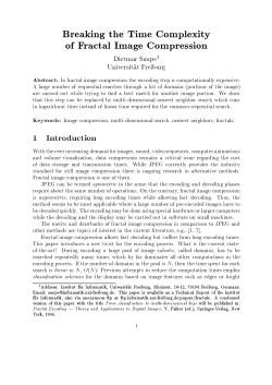 Breaking the Time Complexity of Fractal Image Compression