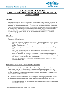 Model social network policy - Langwathby CE Primary School