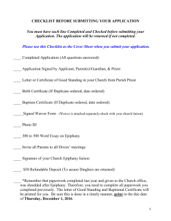 CHECKLIST BEFORE SUBMITTING YOUR APPLICATION You must