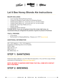 Let It Bee Honey Blonde Ale Instructions STEP 1