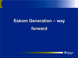 Eskom Generation &ndash; way forward