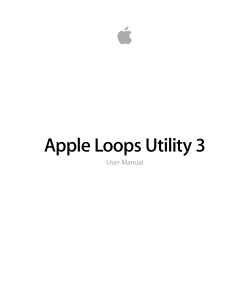 Apple Loops Utility 3 User Manual