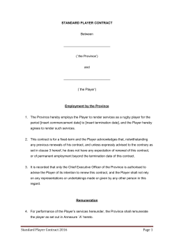 Standard Player Contract 2016 Page 1
