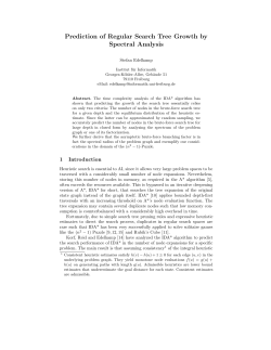 Prediction of Regular Search Tree Growth by Spectral Analysis