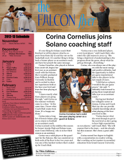 Corina Cornelius joins Solano coaching staff