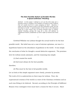 The Best Possible Subset of Possible Worlds: A Quasi