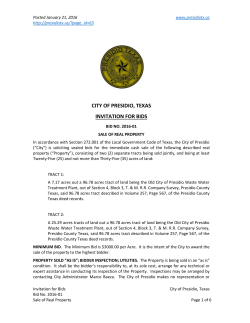 city of presidio, texas invitation for bids