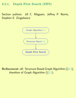 3.5.1. Depth First Search (DFS) Section authors: Jill C. Magsam