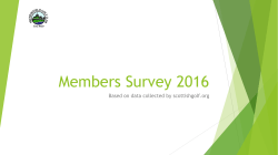 Members Survey 2016 - Prestonfield Golf Club