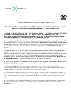 PROPERTY MANAGEMENT RESIDENT