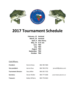 2017 Schedule - Hub City West Texas Anglers