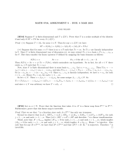 Suppose V is finite-dimensional and T &isin; L(V ). Prove that T is a