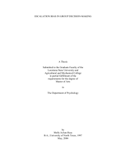 escalation bias in group decision-making