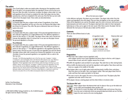 Contents Preparation The orders