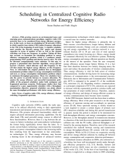Scheduling in Centralized Cognitive Radio Networks for Energy