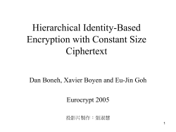 Efficient Selective-ID Secure Identity