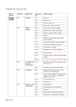 Notice of call for expressions of interest