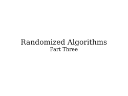 Randomized Algorithms