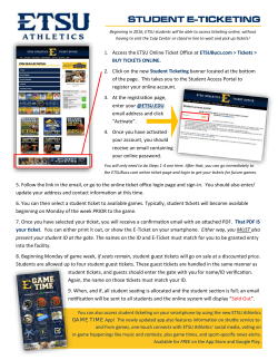 Student Ticket Information