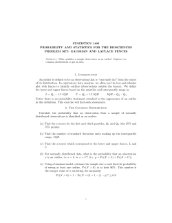 STATISTICS 1403 PROBABILITY AND STATISTICS FOR