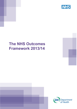 The NHS Outcomes Framework 2013/12
