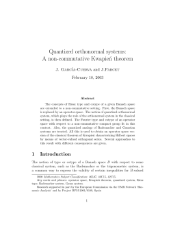 Quantized orthonormal systems: A non