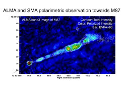 ALMA and SMA polarimetric observation towards M87