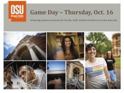 Game Day * Thursday, Oct. 16