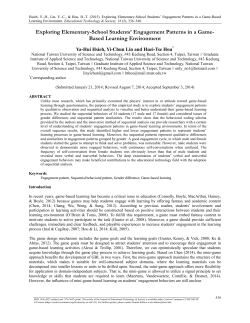 Exploring Elementary-School Students` Engagement Patterns in a