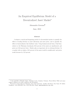 An Empirical Equilibrium Model of a Decentralized Asset Market