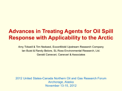 Advances in Treating Agents for Oil Spill Response with Applicability