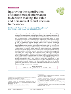 Improving the contribution of climate model information to decision