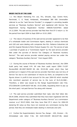 M/s Bleach Marketing - Central Excise, Ahmedabad