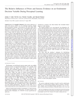 The Relative Influences of Priors and Sensory Evidence on an