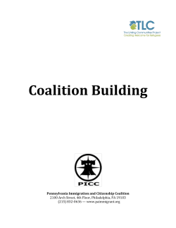 Coalition Building - Pennsylvania Immigration and Citizenship