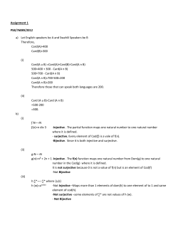 Assignment 1 P58/76089/2012 a) Let English speakers be A and